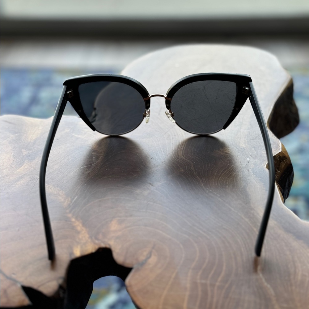 Quay Australia Matte Black Cat Eye Sunglasses - Picture 4 of 9
